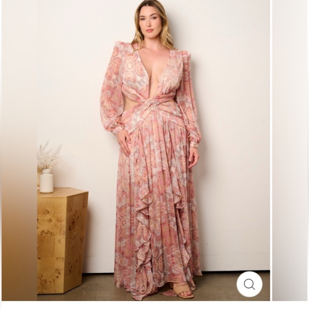 Chic Pink Long Sleeve Dress